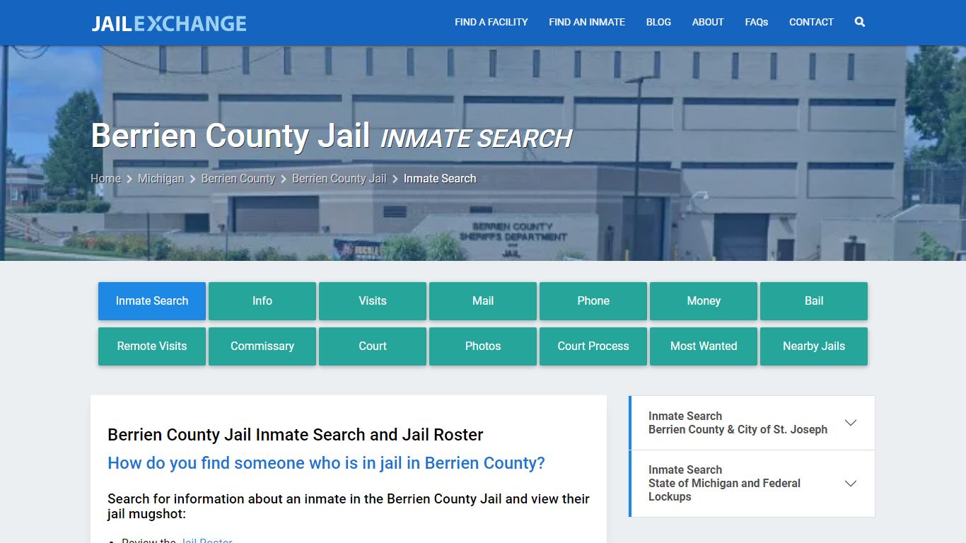 Inmate Search: Roster & Mugshots - Berrien County Jail, MI